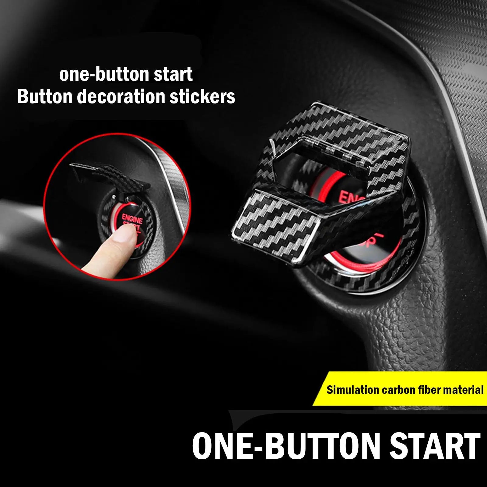 Car Engine Start Stop Switch Button Cover Ignition Antiscratch Protection Decorative Car Auto Accessories Interior CarStyling